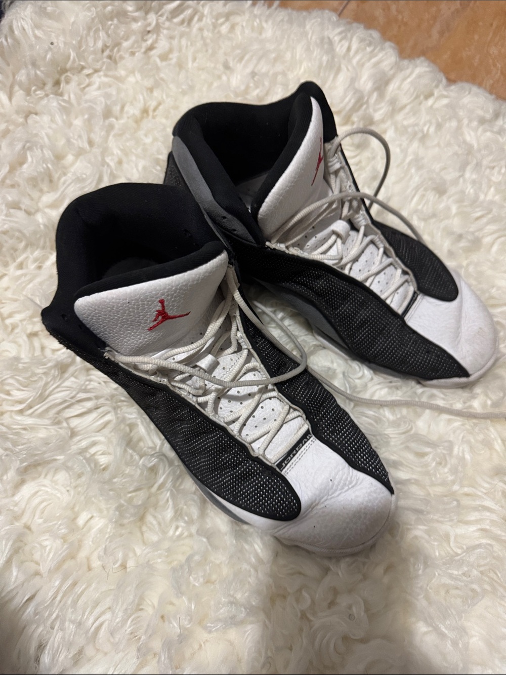 Jordan Black and White Interior Labeled Sneaker